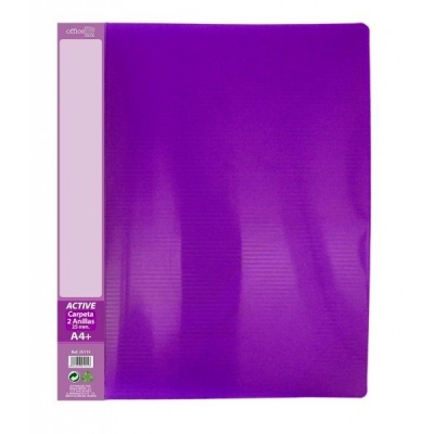 Caiet mecanic 2 inele Office box, 25mm, coperta moale, A4+ culori asortate